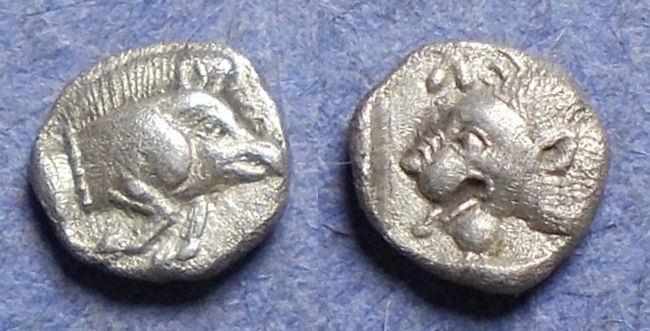 Mysia Kyzikos Bc Silver Hemiobol Greek Coins