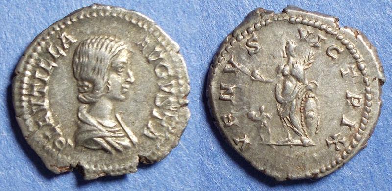 Roman Empire Plautilla Silver Denarius Roman Imperial Coins