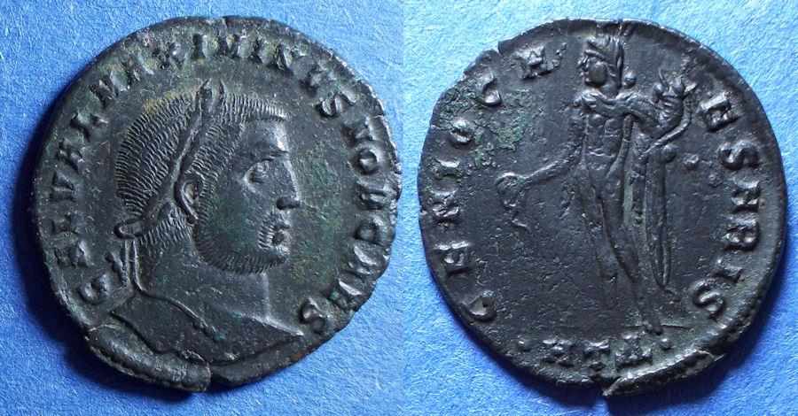 Roman Empire Maximinus Ii As Caesar Bronze Follis