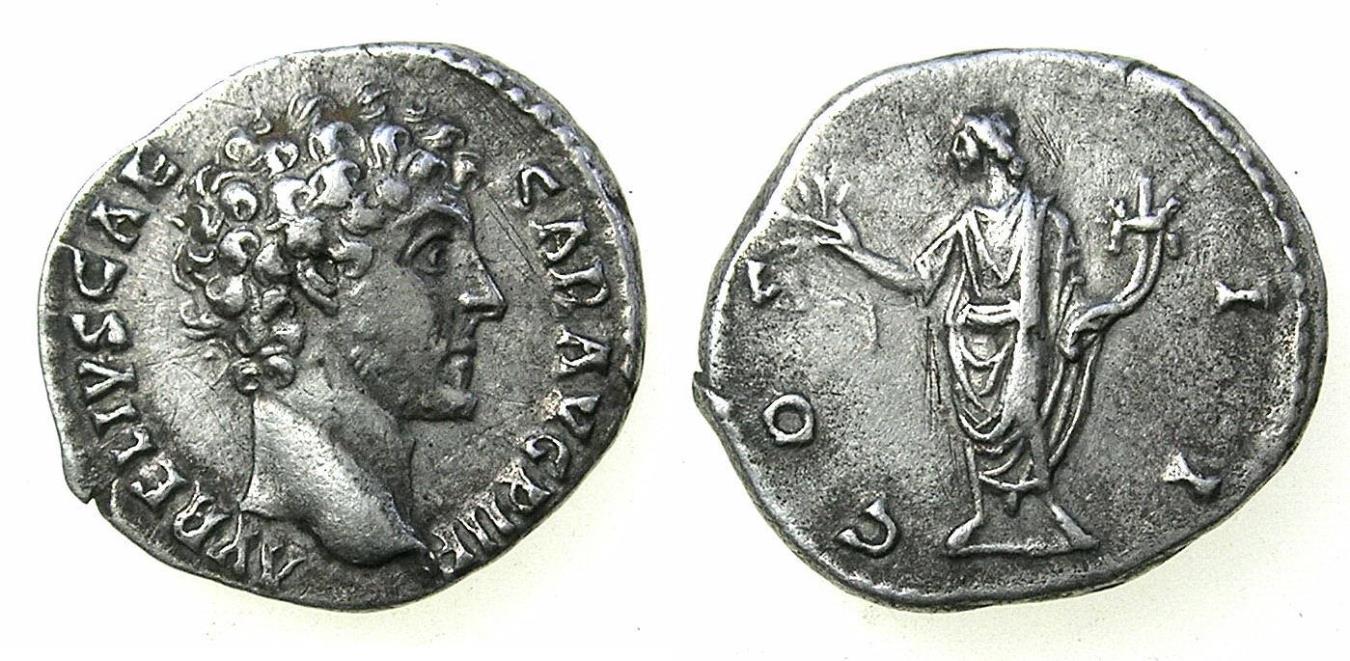 ROMAN Marcus Aurelius Caesar AD 139 161 AR Denarius ROME Mint Struck