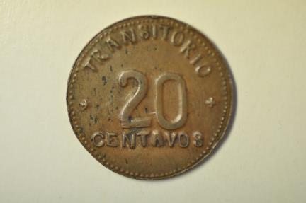 Mexico Revolutionary Puebla 20 Centavos 1915 RARE North