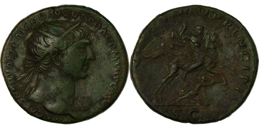 Coin Trajan Dupondius Rome Copper Ric Roman Imperial Coins