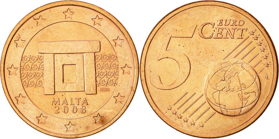 Malta Euro Cent Paris Copper Plated Steel Km