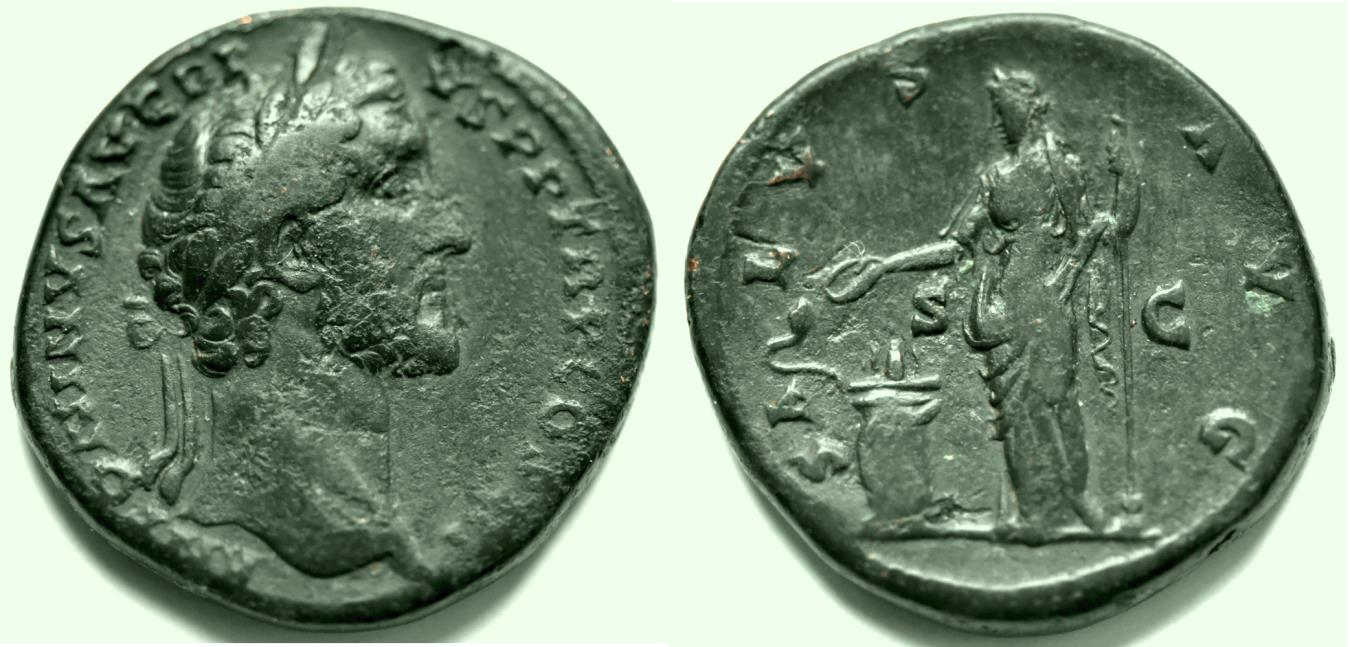 Antoninus Pius Ae Sestertius Roman Imperial Coins