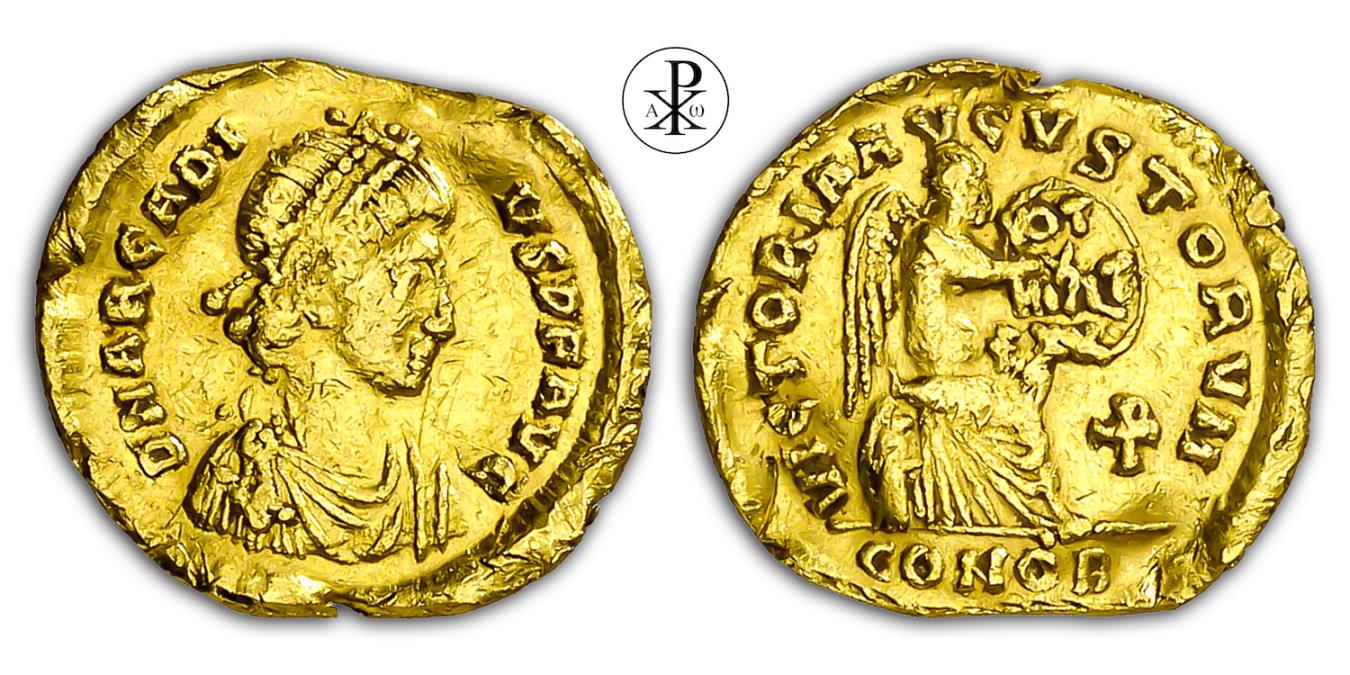 VIDEO Incl Arcadius RIC 16 Date 397 402 AD Gold Semissis