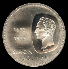 1973 Venezuela 10 Bolivars 100th Anniversary Of Simon Bolivars