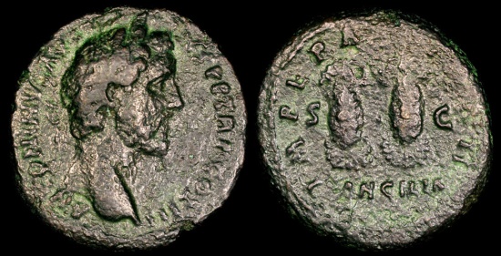 Antoninus Pius Ae As Ancilia Imperator Ii Rome Mint Roman