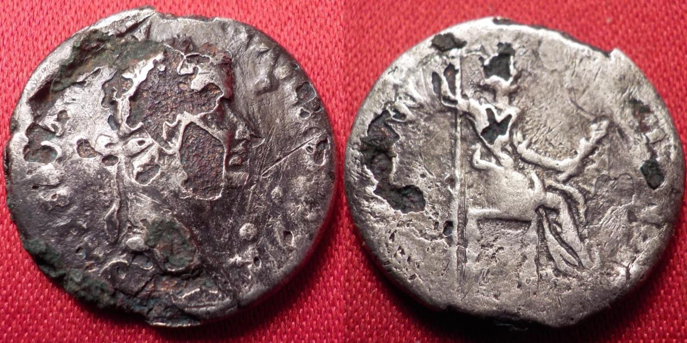 Tiberius Ar Fouree Denarius Pontif Maxim Livia As Pax Seated Right