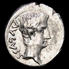 Augustus Bc Ad Silver Quinarius Emerita Mint B C P