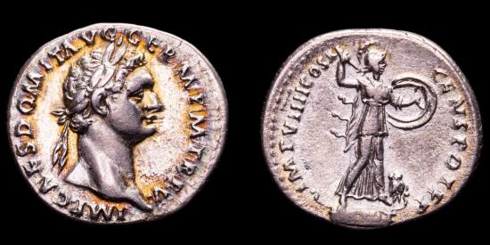 Domitian Silver Denarius Rome Ad Imp Viiii Cos Xi Cens Pot Pp