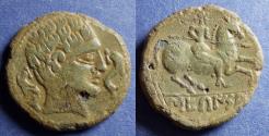 Ancient Coins - Spain, Sekaisa 100-50 BC, Bronze AE22