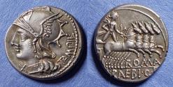 Ancient Coins - Roman Republic, M Baebius Q f Tampilus 137 BC, Silver Denarius