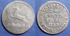 World Coins - Germany, Brunswick-Calenberg-Hannover 1733, Silver 1/24 Taler