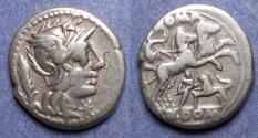 Ancient Coins - Roman Republic, CN. Domitius Ahenobarbus 128 BC, Silver Denarius