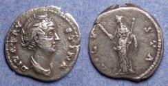 Ancient Coins - Roman Empire, Faustina Sr d. 141, Silver Denarius