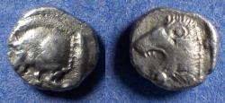 Ancient Coins - Mysia, Kyzikos 480-450 BC, Silver Trihemiobol
