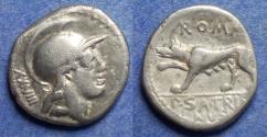 Ancient Coins - Roman Republic, P Satrienus 77 BC, Silver Denarius