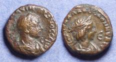 Ancient Coins - Roman Egypt, Aurelian with Vabalathus Struck 271-2, Potin Tetradrachm