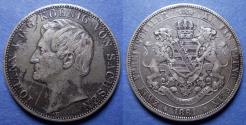World Coins - Germany, Saxony, Johann 1861 B, Silver 2 Taler