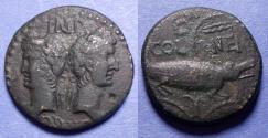 Ancient Coins - Roman Empire, Augustus & Agrippa Struck circa 15 bc, AE Dupondius