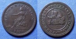 World Coins - Canada, Nova Scotia 1813, Copper Farthing token