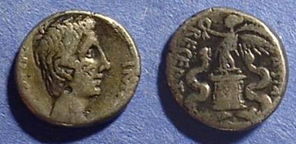 Ancient Coins - Augustus (Octavian) Quinarius 28BC - Subjection of Asia