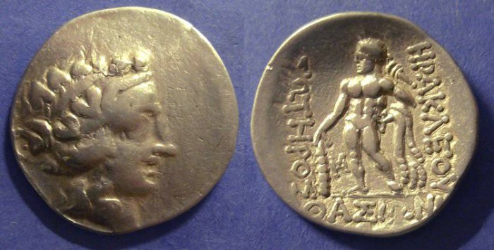 Ancient Coins - Thasos, Imitative issue Circa 140 BC, Tetradrachm