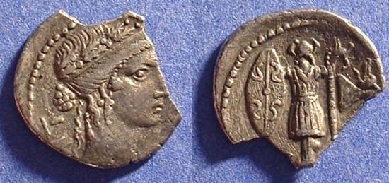 Ancient Coins - Julius Caesar D. 44 BC - Denarius struck 48-7 BC