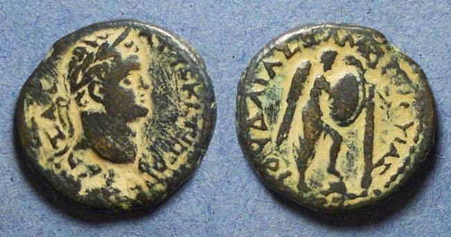 Ancient Coins - Judaea, Caesarea Maritima, Titus 69-79 AD, AE18