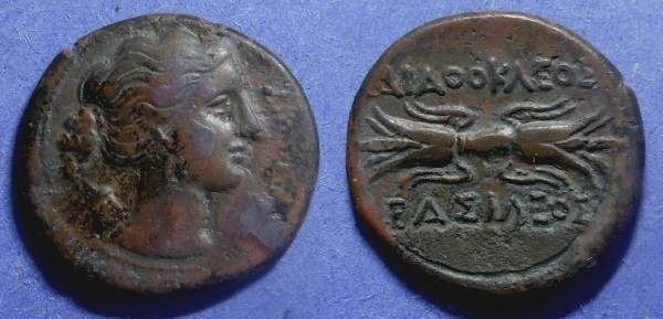 Ancient Coins - Syracuse Sicily, Agathocles 317-289 BC, AE24
