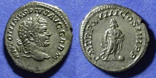 Ancient Coins - Roman Empire, Caracalla 198-217 AD, Denarius