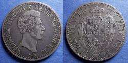 World Coins - Germany, Brunswick-Wolfenbuttel, Wilhelm 1841, Silver Taler