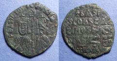 Ancient Coins - Byzantine Empire, Basil I 867-886, Bronze Follis