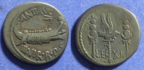 Ancient Coins - Rome Marc Antony Struck 31-30 BC Denarius Legion XI