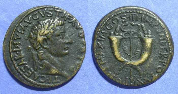 Ancient Coins - Roman Empire, Tiberius 14-37 AD, Dupondius