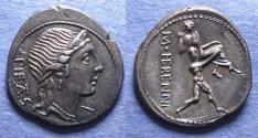 Ancient Coins - Roman Republic, M Herennius 108-7 BC, Silver Denarius