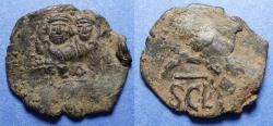 Ancient Coins - Byzantine Empire, Heraclius 610-641, Bronze Follis