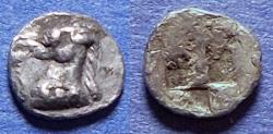 Ancient Coins - Aeolis, Kyme 480-450 BC, Silver Tetartemorion