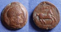 Ancient Coins - Bactria, Euthydemos 225-200 BC, Bronze AE19