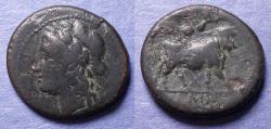 Ancient Coins - Campania, Cales 272-250 BC, Bronze AE21
