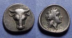 Ancient Coins - Phokis, Federal coinage 357-354 BC, Silver Triobol (repaired)