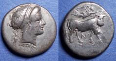 Ancient Coins - Campania, Neapolis 300-275 BC, Silver Nomos