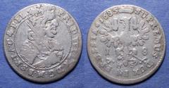 World Coins - Germany, Brandenburg, Frederick Wilhelm 1685 HS, Silver 18 Groszy (Ort)