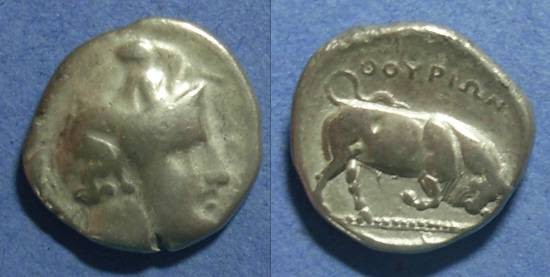 Ancient Coins - Thourioi, Lucania 350-300 BC, Nomos