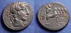Ancient Coins - Roman Republic, C Vibius C f Pansa 90 BC, Silver Denarius