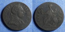 World Coins - United Kingdom, George III 1775, Copper Half Penny