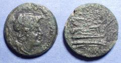 Ancient Coins - Roman Republic, Anonymous 206-189 BC, Bronze Triens
