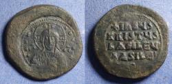 Ancient Coins - Byzantine Empire, Anonymous (Basil II) 976-1025, Bronze Class A2 Follis