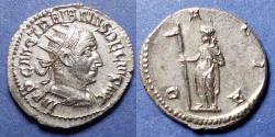 Ancient Coins - Roman Empire, Trajan Decius 249-251, Silver Antoninianus