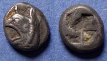 Ancient Coins - Ionia, Phokaia 521-478 BC, Silver Diobol